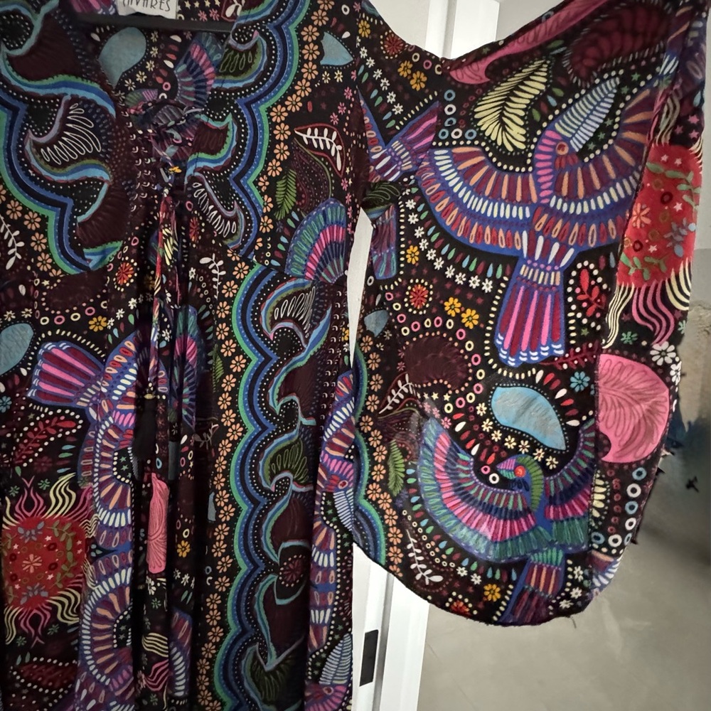 Colorful Patterned Short Dress - Picture 2 of 3